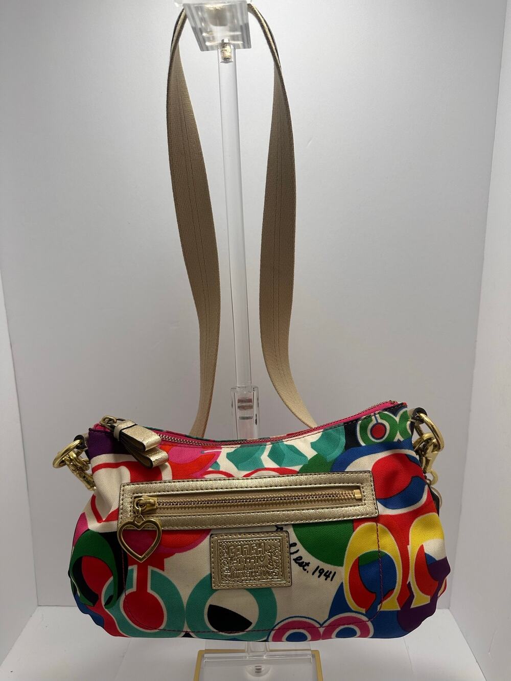Coach Poppy F20039 Pop C Graffiti Multicolor Shoulder Crossbody Bag Y2K